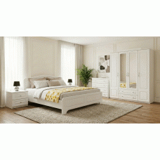 Dormitor Sara cu pat 140x200 cm cu somiera fixa